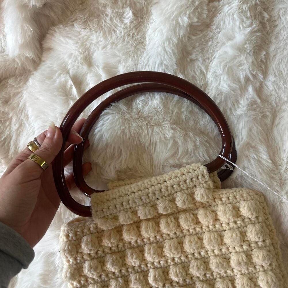 American-vintage Women's Cream and Tan Bag - Picture 3 of 4